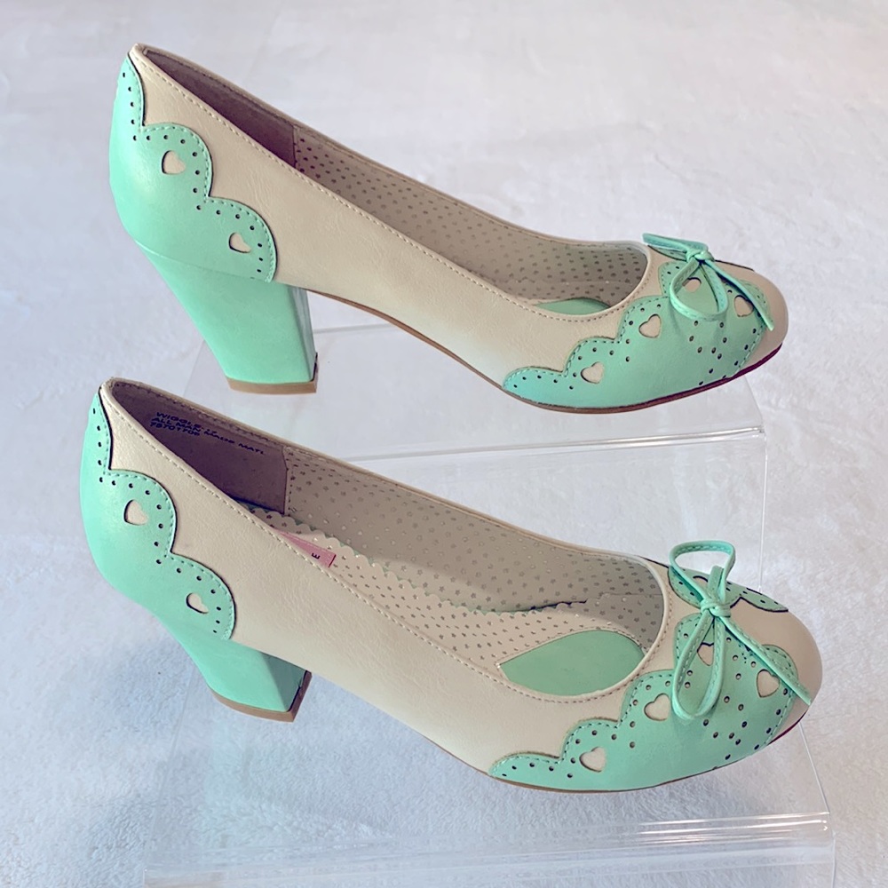 Mint cream PIN UP COUTURE shoes Wiggle-17 - Picture 3 of 16